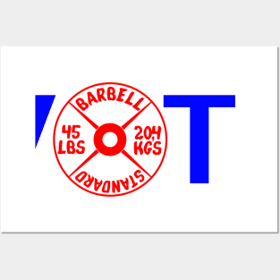 Vote Barbell Posters and Art